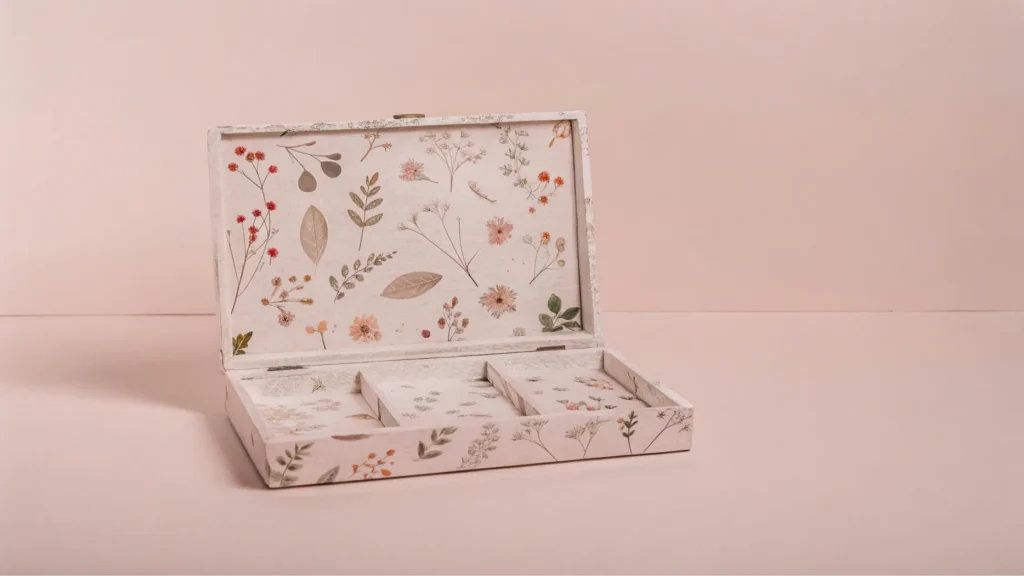Top 25 Jewelry Box Designs for 2025: Trends Every Jeweller Should Know - the plant inlaid wooden jewelry box uses dried flo