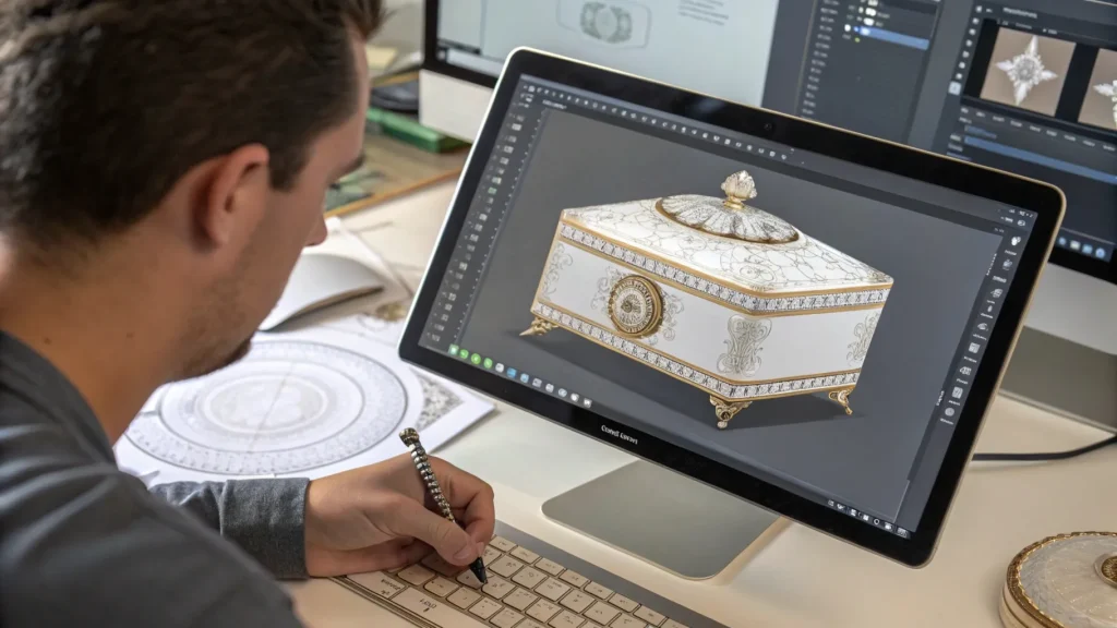 Ceramic Jewelry Boxes with Lids: A Comprehensive Guide - a designer designs a ceramic