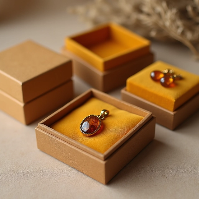 Amber Jewelry Packaging | Natural Elegance Meets Sustainable Packaging - amber jewelry boxes2