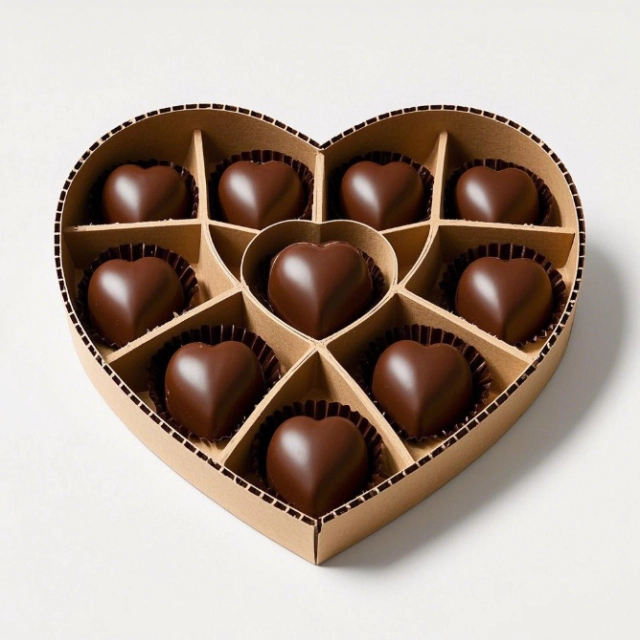 Heart Shaped Chocolate Box - A Sweet Treat in a Romantic Heart Style Design - chocolate box heart 4