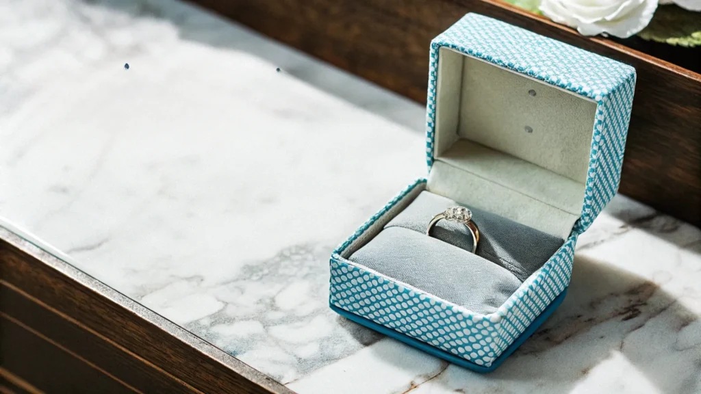 fabric ring jewelry box for retailer sale