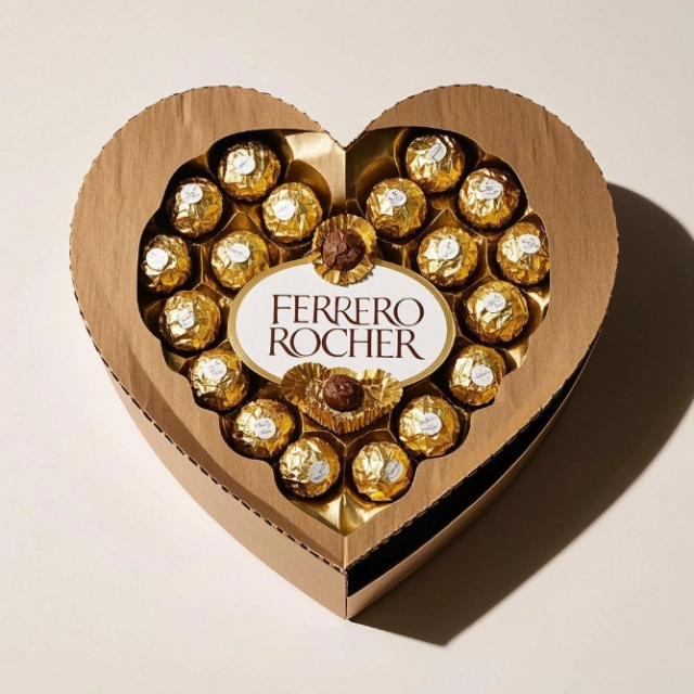 Ferrero Rocher Heart Gift Box - A Luxurious and Romantic Chocolate Gift - ferrero rocher heart 4