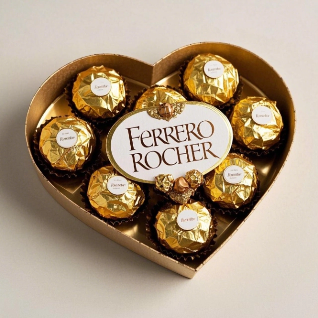 Ferrero Rocher Heart Gift Box - A Luxurious and Romantic Chocolate Gift - ferrero rocher heart 5