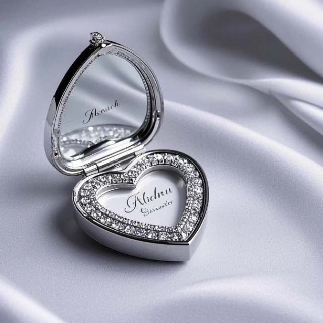 Exquisite Heart Shaped Box Encrusted with Swarovski Crystals - A Lavish Token of Endless Love - heart box shape 1