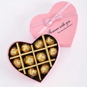 Unique heart-shaped gift box with pop-up love message and LED lighting - heart shaped chocolate box 1