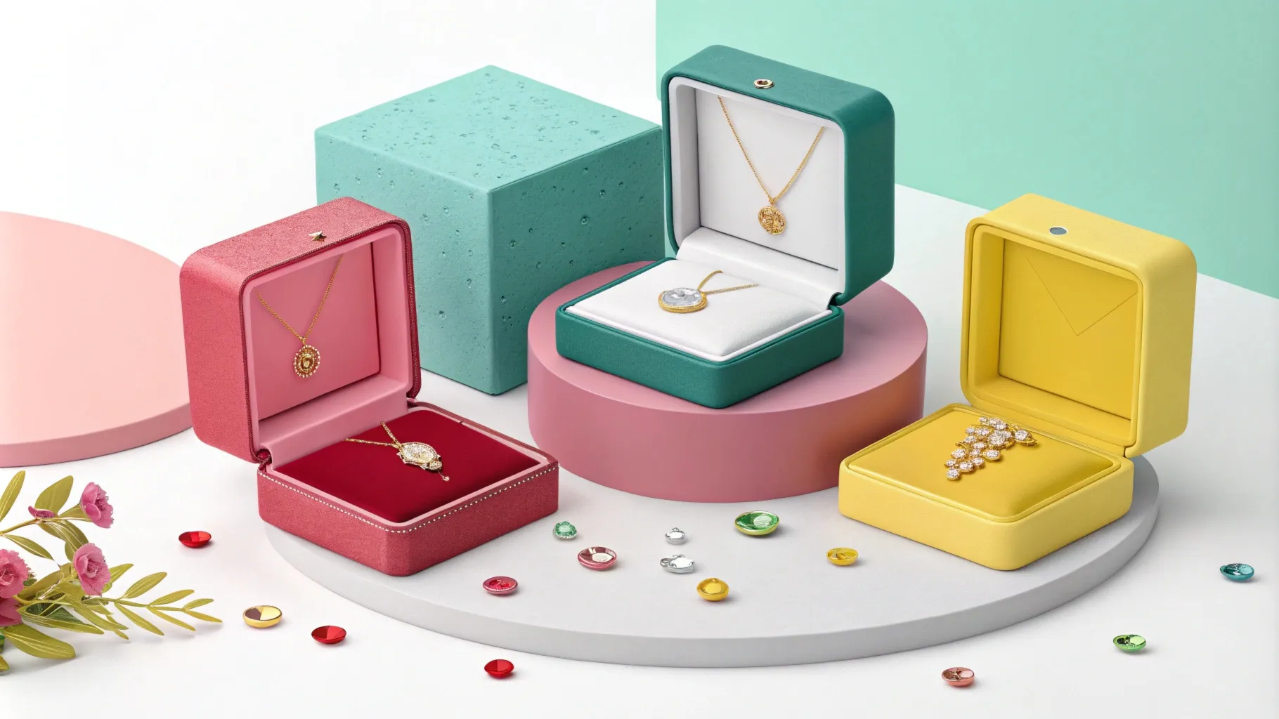 Packaging Finishes: The Ultimate Guide to Elevating Your Brand - jewelry packaging finishes colorful secnes