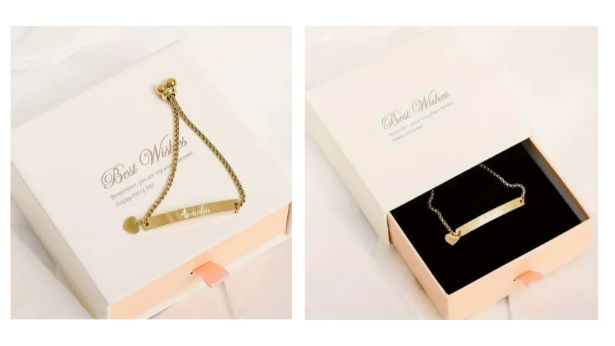 packaged shop personalized heart bracelets