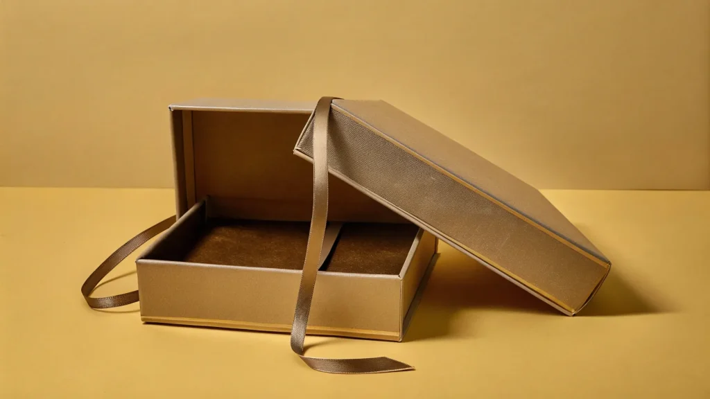 paper gift jewelry box for sale with ribbon closur