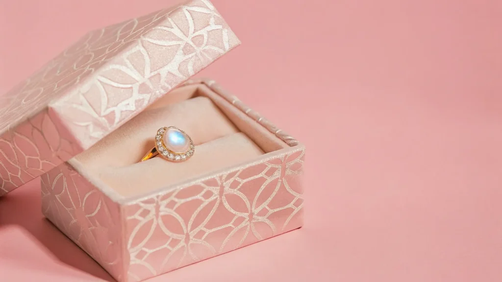 Vintage-Inspired Moonstone Jewellery Packaging: A Retro Revival - paper moonstone jewelry box