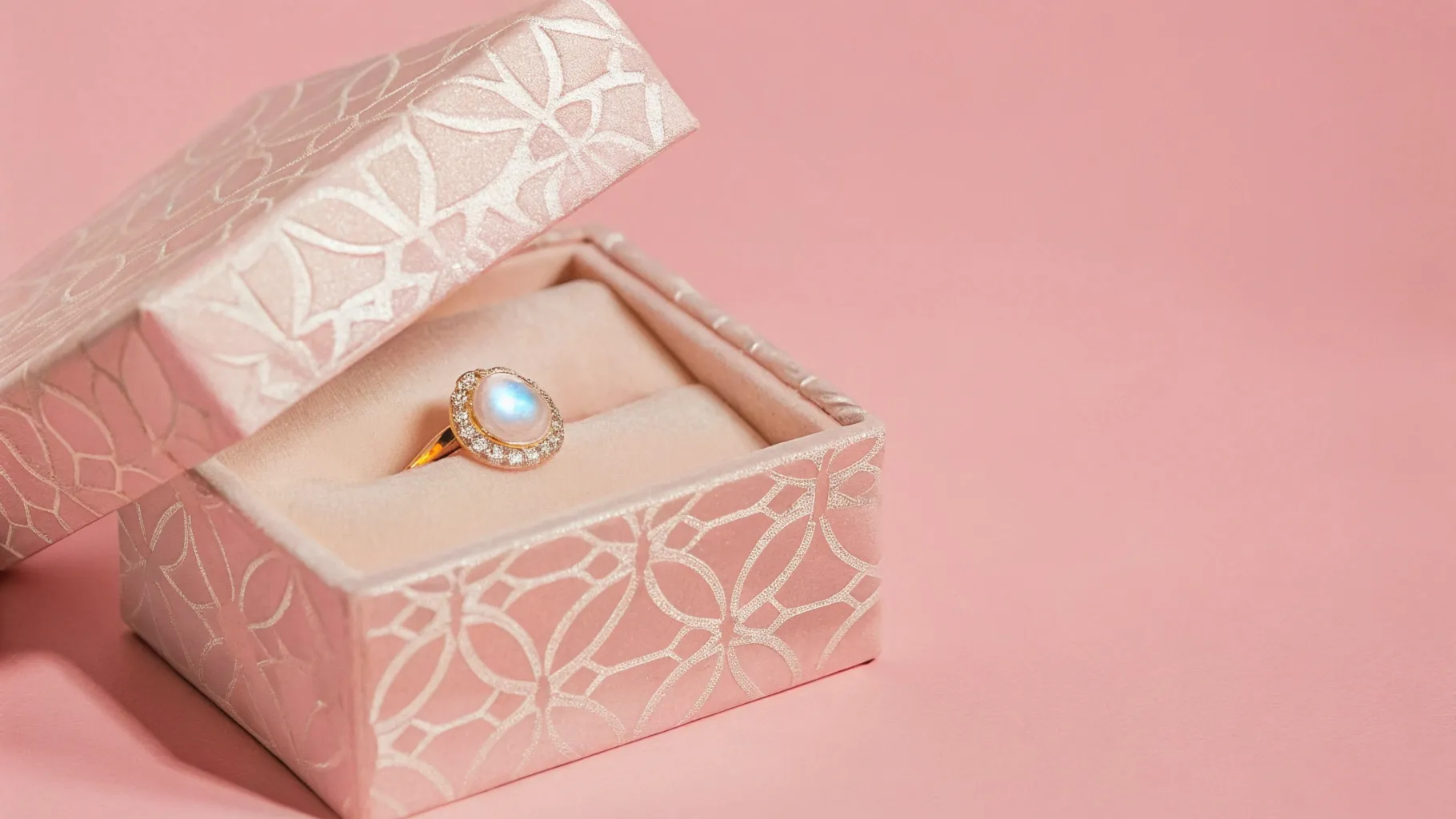 Vintage-Inspired Moonstone Jewellery Packaging: A Retro Revival - paper moonstone jewelry box