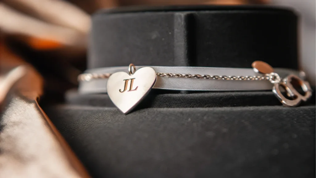 shop personalized heart bracelet