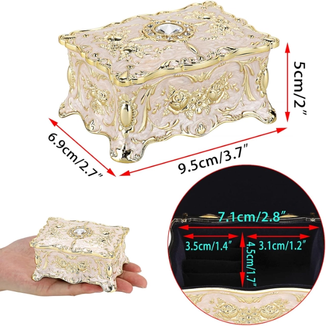 Vintage Floral Jewelry Box: Blossoming with History, A Petal-Pretty Abode for Jewels - vintage floral jewelry box 2