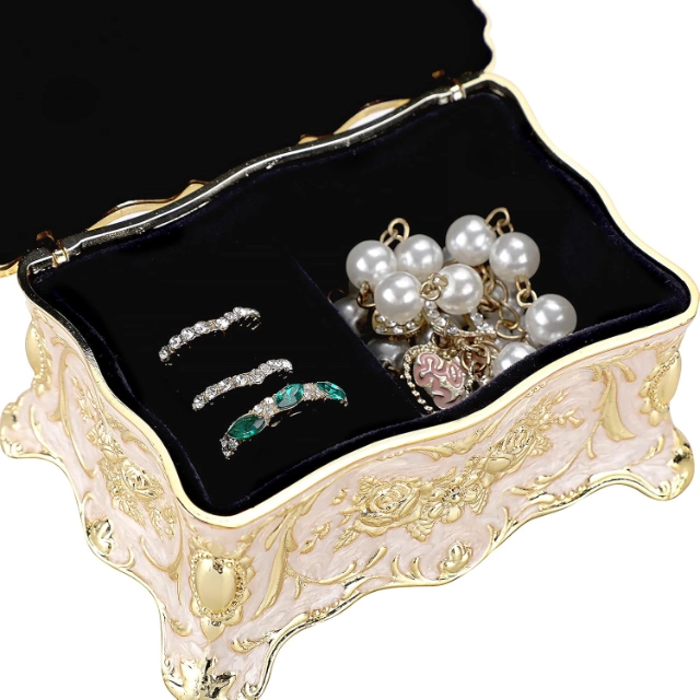 Vintage Floral Jewelry Box: Blossoming with History, A Petal-Pretty Abode for Jewels - vintage floral jewelry box 4