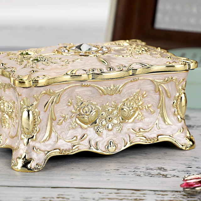 Vintage Floral Jewelry Box: Blossoming with History, A Petal-Pretty Abode for Jewels - vintage floral jewelry box 5