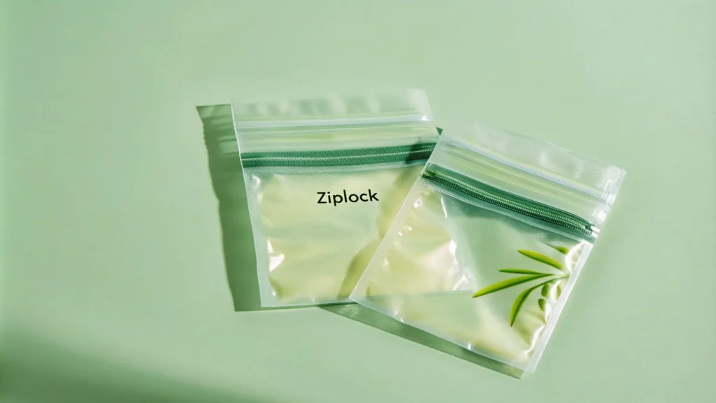 ziplock bags these are typically made of plastic