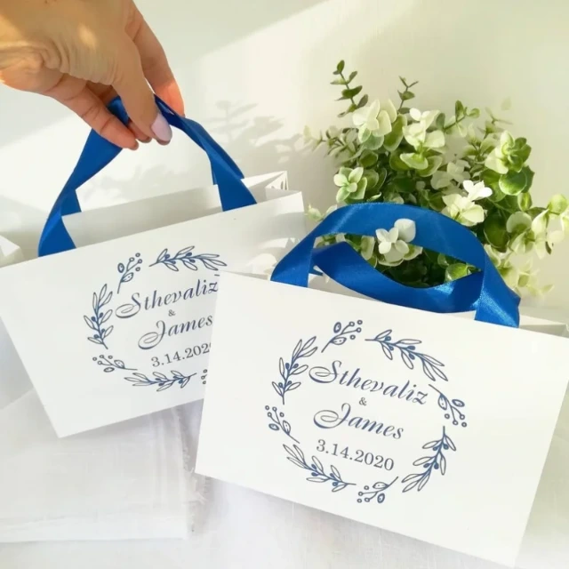 Custom Paper Bags with Handles for Easy Carrying - Practical Paper Bags with Sturdy Handles - 10010