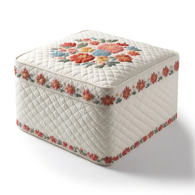 Artistic Embroidered Quilted Boxes | Embellished with Embroidery for Artistic Gift Packaging - Embroidered Quilted Boxes1