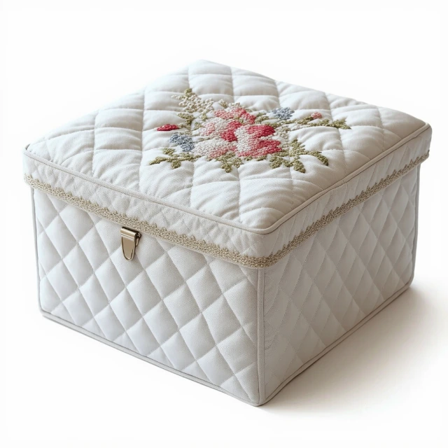Artistic Embroidered Quilted Boxes | Embellished with Embroidery for Artistic Gift Packaging - Embroidered Quilted Boxes5