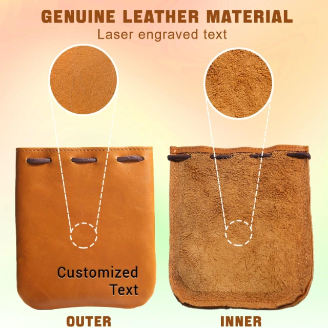 Engraved-Leather Pouches: Elegant with Engraved Patterns, Great for Carrying & Gifting - Engraved Leather Pouches4
