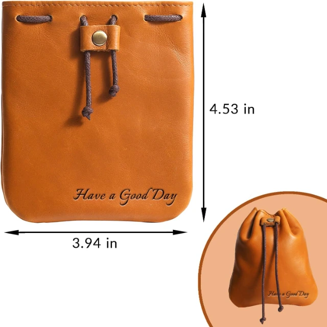 Engraved-Leather Pouches: Elegant with Engraved Patterns, Great for Carrying & Gifting - Engraved Leather Pouches5
