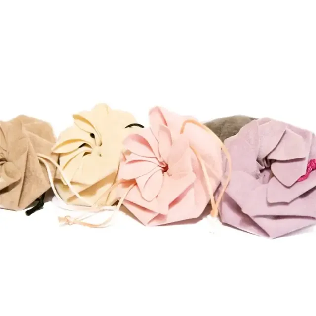 Small Drawstring Bags for Jewelry | Compact Size, Handy | A Must-Have for Jewelry Storage - Flower jewelry pouch 207 to be packed