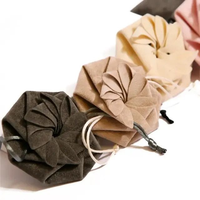 Small Drawstring Bags for Jewelry | Compact Size, Handy | A Must-Have for Jewelry Storage - Flower jewelry pouch 208 to be packed