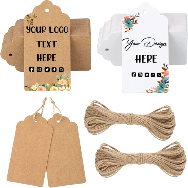 Rustic Kraft Tags | Made from Recycled Kraft Paper | Adding Authenticity - Printed Hang Tags1