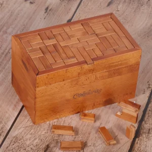 Wooden Secret Puzzle Box: Interactive Packaging with Puzzle for Unique Jewelry Storage - Wooden Secret Puzzle Box1