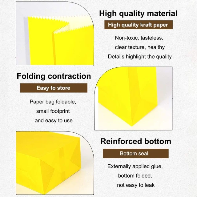 Joyful Yellow Goodie Bags | Made of Thin Paper With Twisted Handles for Joy-Spreading Gift-Carrying - Yellow Goodie Bags1