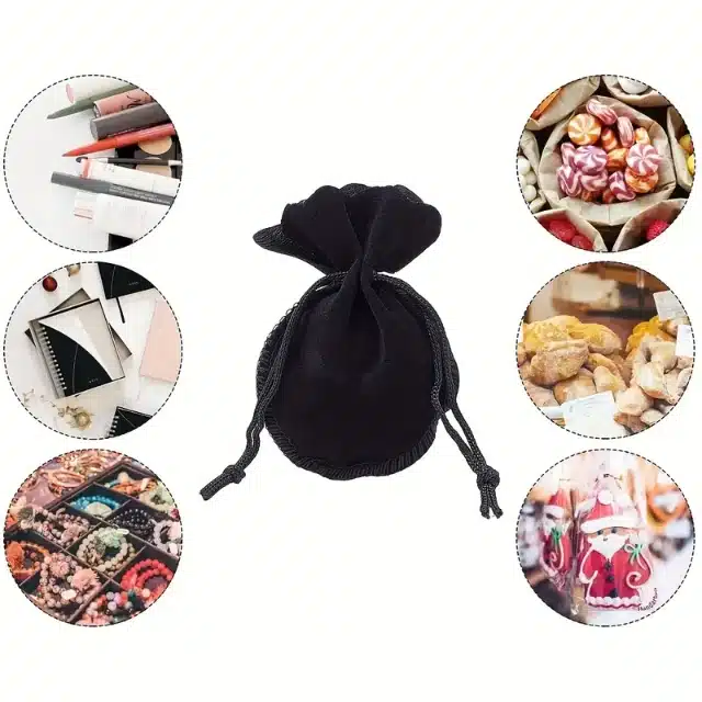 Black Velvet Jewelry Pouches | Soft, Elegant Storage for Jewelry by Richpack - black velvet jewellery pouches2