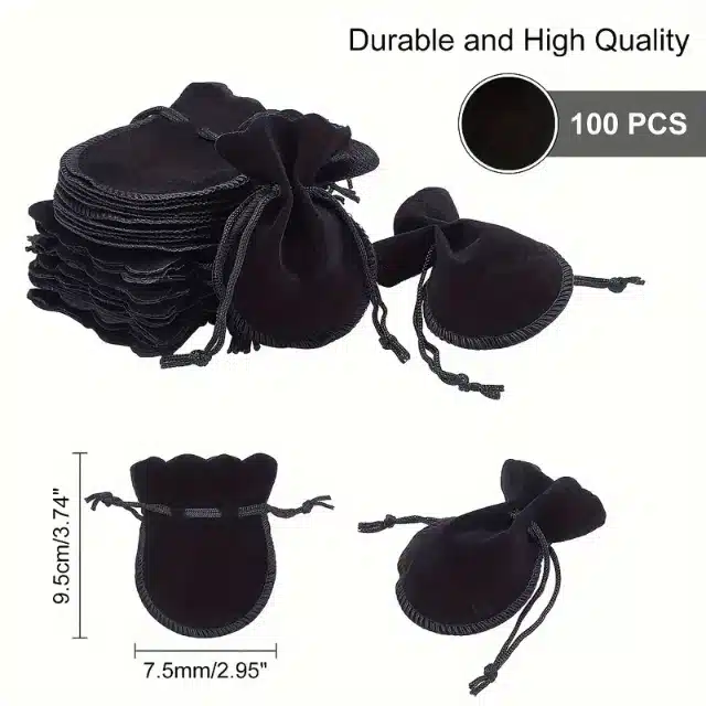 Black Velvet Jewelry Pouches | Soft, Elegant Storage for Jewelry by Richpack - black velvet jewellery pouches3