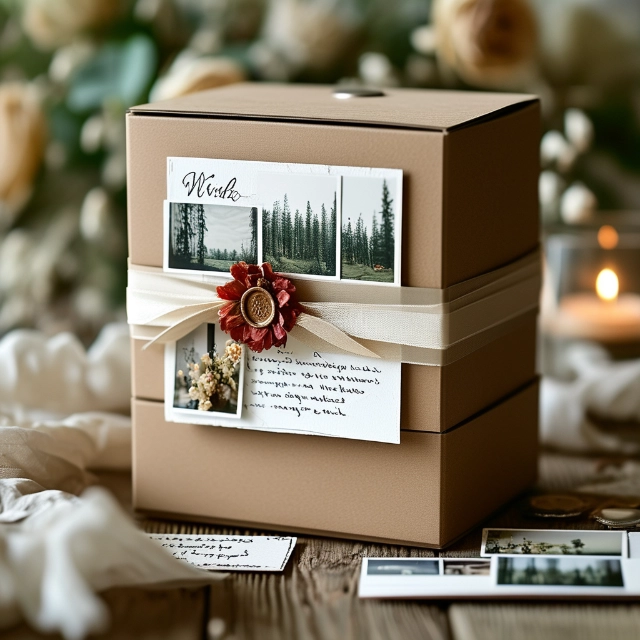 Romantic Richpack Wedding Box Card - Personalize, insert photos丨Share love on your big day - box card for wedding 1