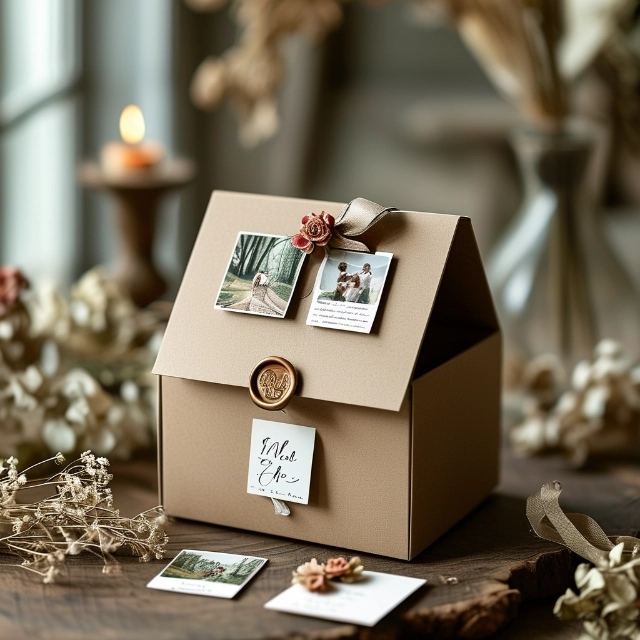 Romantic Richpack Wedding Box Card - Personalize, insert photos丨Share love on your big day - box card for wedding 4