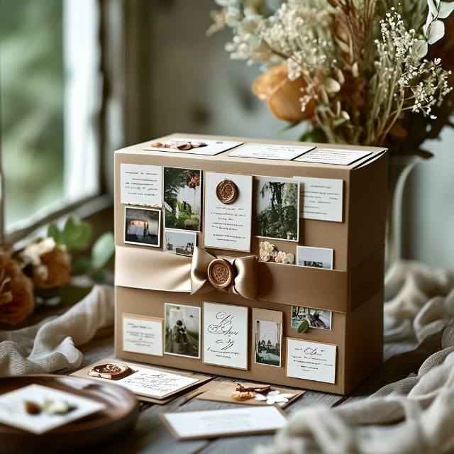 Romantic Richpack Wedding Box Card - Personalize, insert photos丨Share love on your big day - box card for wedding 5