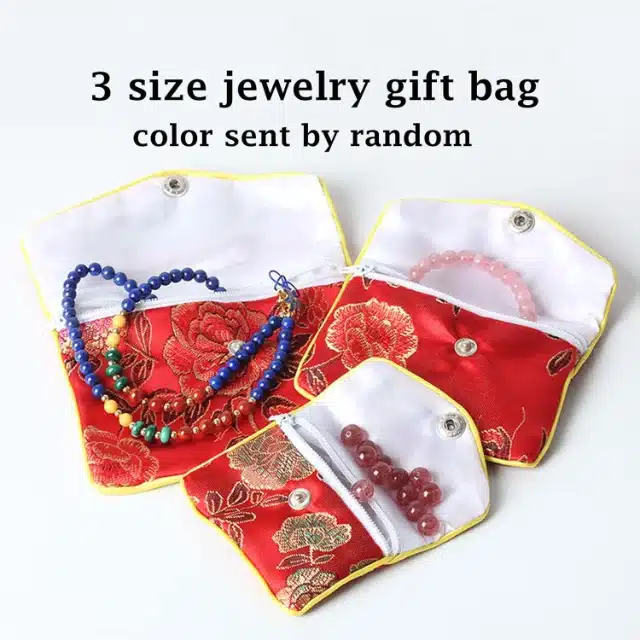 Brocade Jewelry Pouch Perfect for Special Occasions | Exquisite Brocade Fabric, Luxurious Look - brocade jewelry pouch1