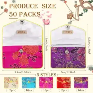 Brocade Jewelry Pouch Perfect for Special Occasions | Exquisite Brocade Fabric, Luxurious Look - brocade jewelry pouch5