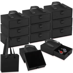 جعبه های جواهر مقوایی درجه یک: کشوهایی با روکش نرم برای جواهرات گرانبها، ذخیره سازی بدون زحمت - جعبه های جواهرات مقوایی با کشو6