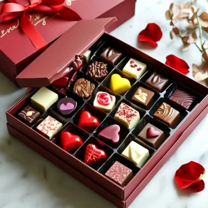 Chocolate Box for V-Day - Decadent Chocolates in Sumptuous Case, Perfect Valentine's Indulgence - chocolate box for valentine's day 3