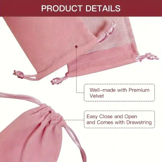 Drawstring Jewelry Pouch with Pockets | Smart Design with Multiple Pocket - drawstring jewelry pouch with pockets10