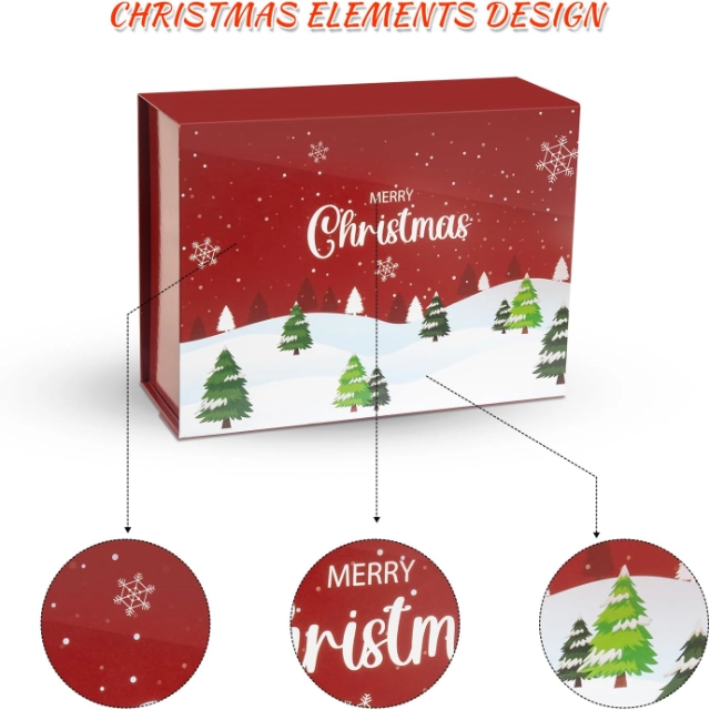 Festive Flip Top Christmas Boxes - Adorned with Holiday Cheer, Spreading Christmas Joy - flip top christmas boxes3