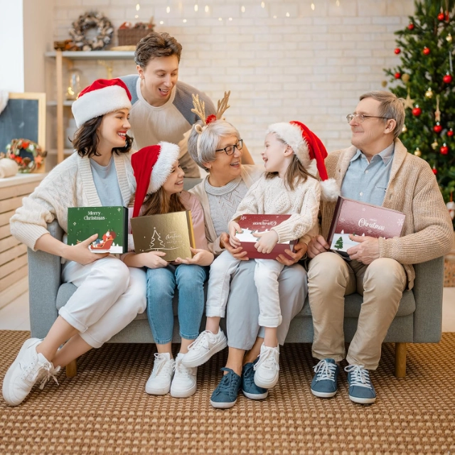 Festive Flip Top Christmas Boxes - Adorned with Holiday Cheer, Spreading Christmas Joy - flip top christmas boxes5