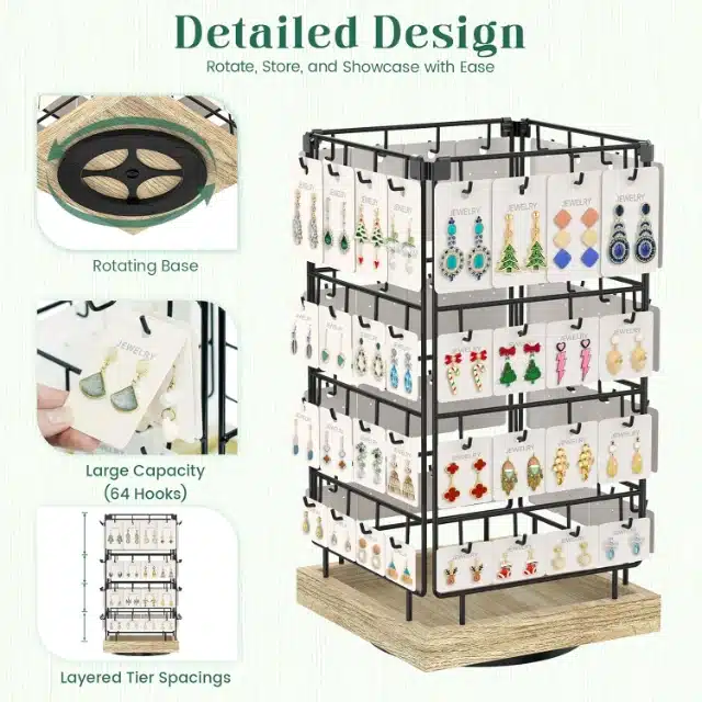 Eye-Catching Jewelry Display Hanging | Hanging Displays to Impress with Your Jewelry Showcases - hanging earring display1