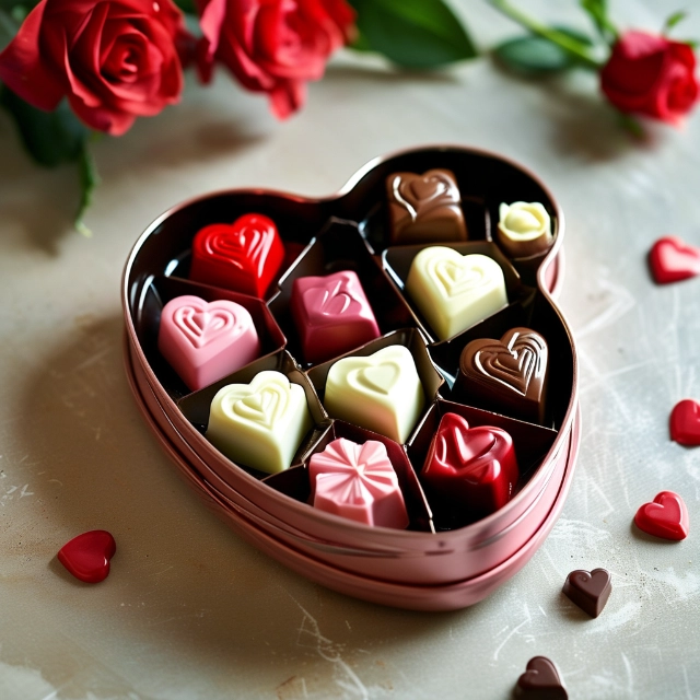 Heart Chocolate Box - Irresistible Chocs in Symbolic Heart, Expressing Love from First Bite - heart chocolate box 2