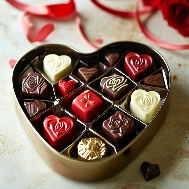 Heart Chocolate Box - Irresistible Chocs in Symbolic Heart, Expressing Love from First Bite - heart chocolate box 3