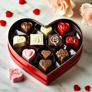 Heart Chocolate Box - Irresistible Chocs in Symbolic Heart, Expressing Love from First Bite - heart chocolate box