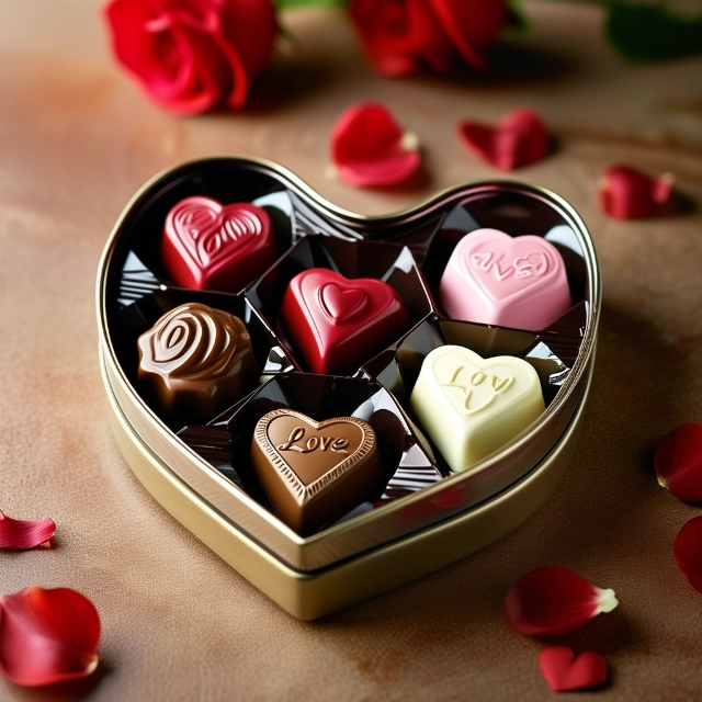 Heart Chocolate Box - Irresistible Chocs in Symbolic Heart, Expressing Love from First Bite - heart chocolate box 4