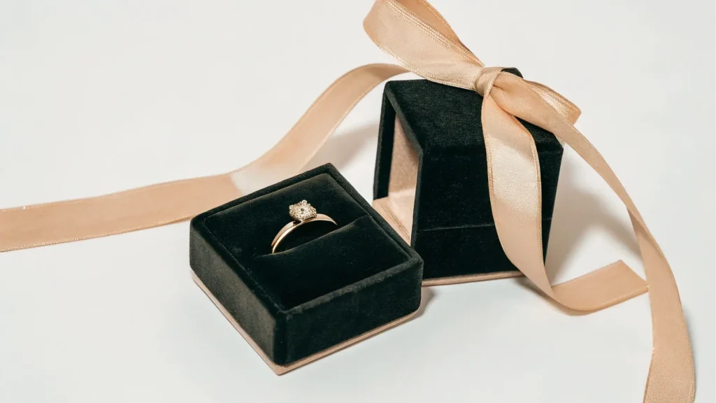 Top 7 Holiday Packaging Styles for Huntington Jewelry Pieces - holiday packaging velvet ring box for huntington j