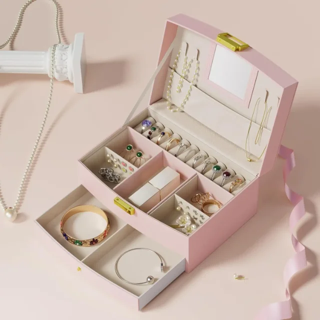 Premium-Quality Drawer-Style Jewelry Boxes I Featuring Customizable Exteriors & Soft Linings - jewelry box 134