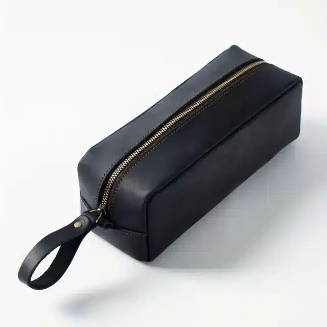 Leather Zipper Pouches for Luxury Item Storage | Customizable Embossing | Perfect for Jewelry - leather zipper pouch6