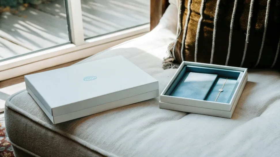 minimal jewelry packaging box design